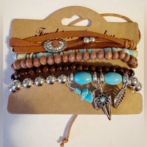 Boho Bracelet Stack- 5 Pieces (New)